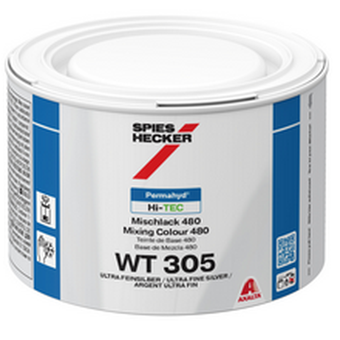 WT305 - Peinture carrosserie SPIES HI TEC Argent ultra fin 0.5L - SPIES HECKER