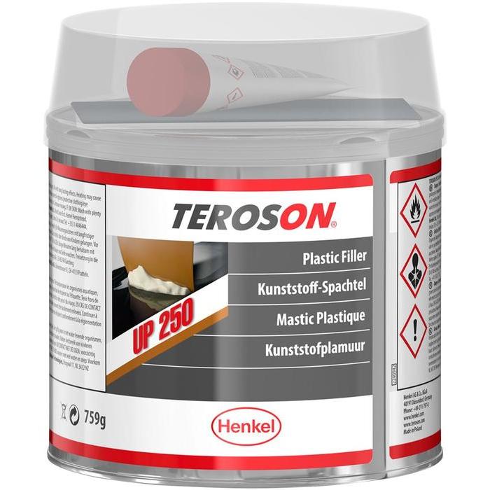 UP250 - Mastic carrosserie TEROSON plastique pour tous types de réparations sur plastique à peindre - boîte 0,759 Kg - TEROSON