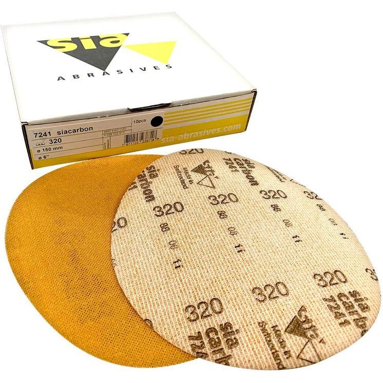 9980.9463.0320 - 10 disques Cataphorèse sans alésage SIACARBON P320 - SIA ABRASIVES