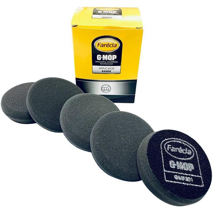 GMF301 - ETAPE 3, 5 mousses noires de finition G MOP - densité tendre diamètre 75 mm - FARECLA