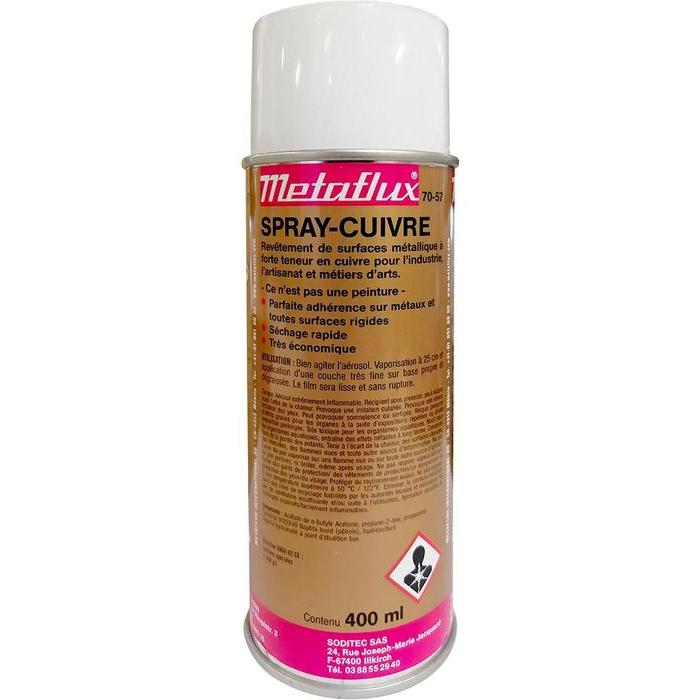 70-57 - Aérosol cuivre revêtement métallique 400ml - METAFLUX