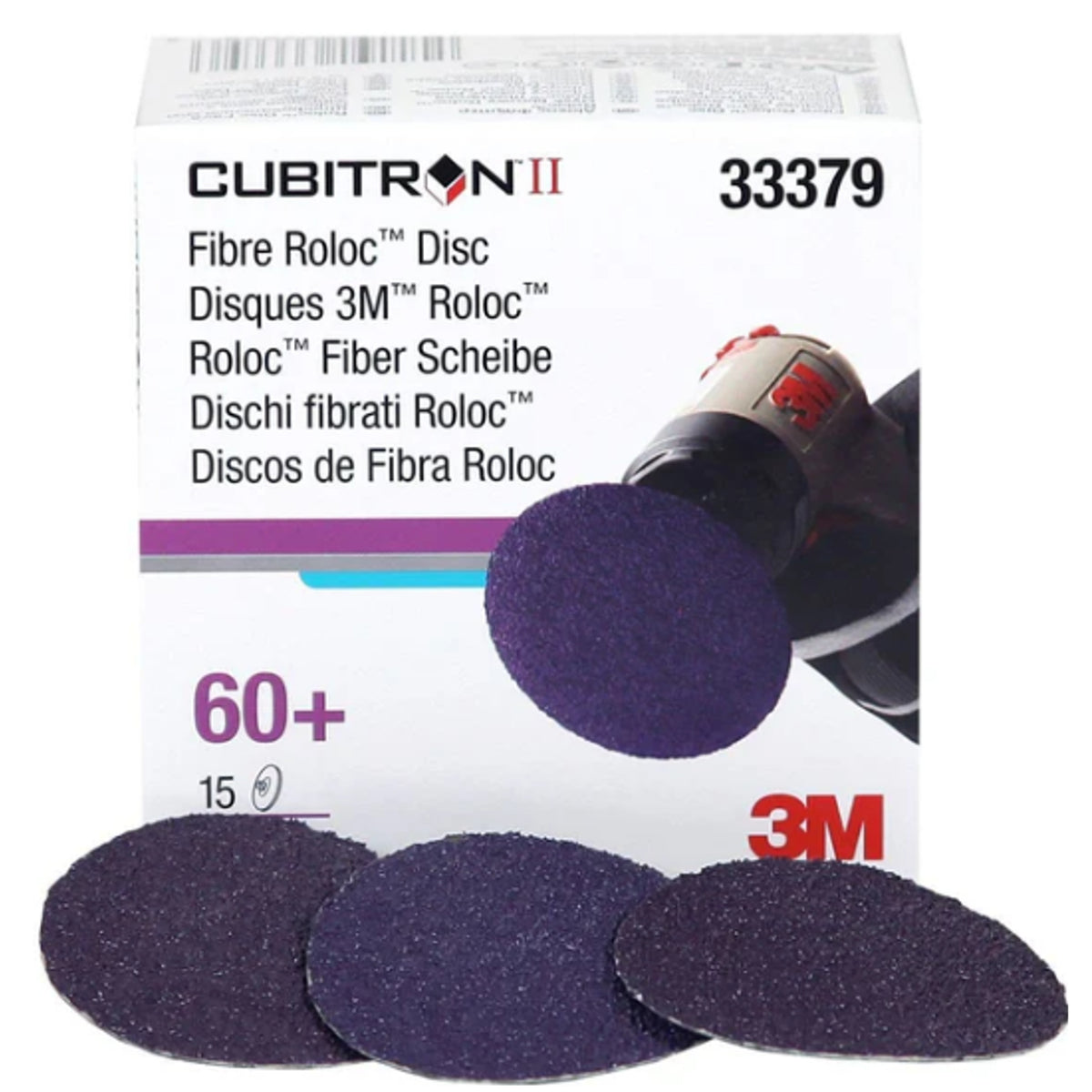 15 Roloc discs 3M purple Cubitron II diameter 50mm