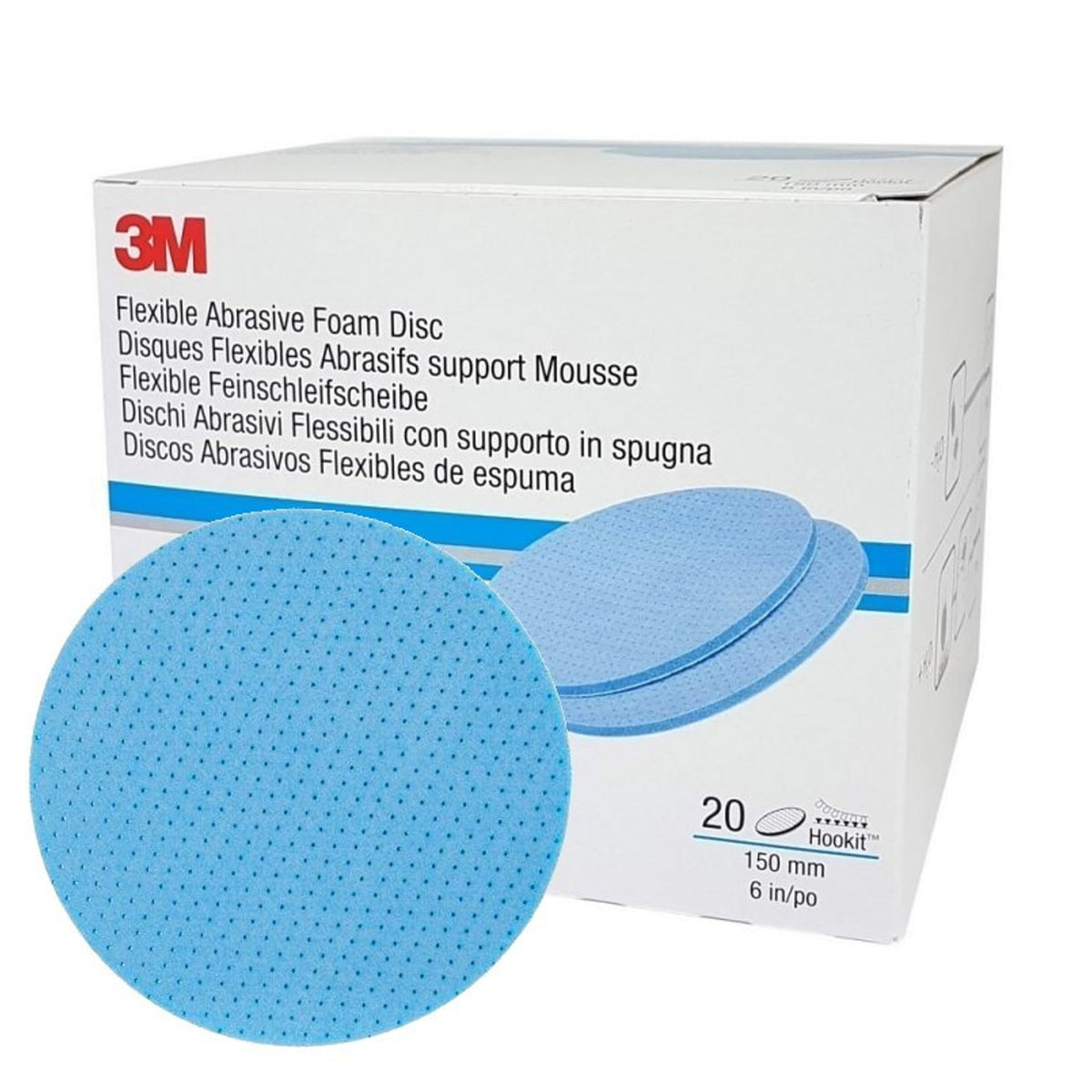 33539 - 20 Disques abrasifs 3M flexibles support mousse P600 diamètre 150mm - 3M