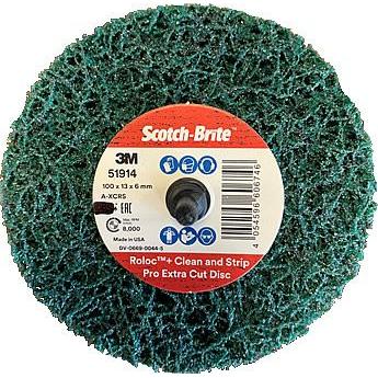 51914 - 10 roues de décapage 3M vert CG ZR GP roloc diamètre 100 x13x6mm - 3M