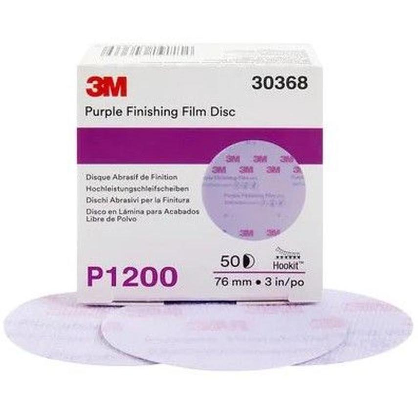 30368 - 50 disques abrasifs de finition 3M support film diamètre75m P1200 - 3M