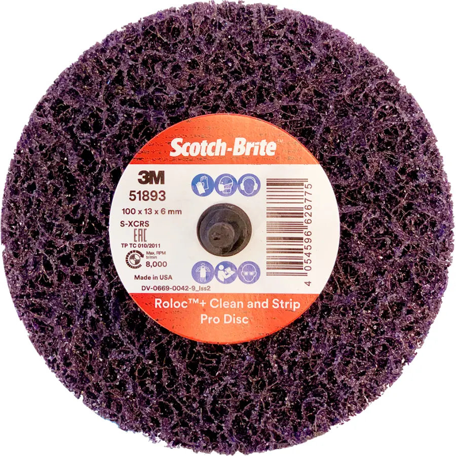 10 roues de décapage 3M violet XT ZS sur axe Roloc+ - 3M