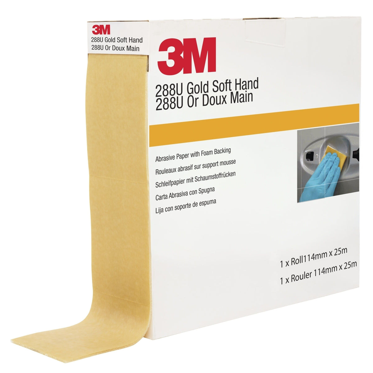 41243 - 3M flexible abrasive roll on foam 288U 114mm x 25m P500