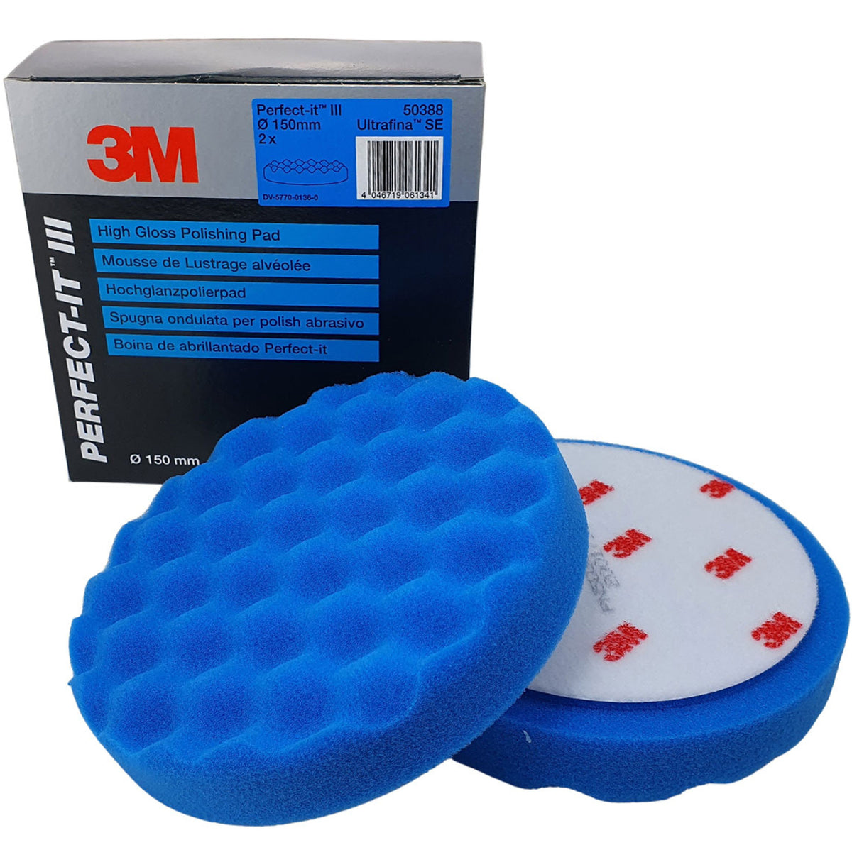 2 mousses alvéolées 3M bleu diamètre 150mm - 3M