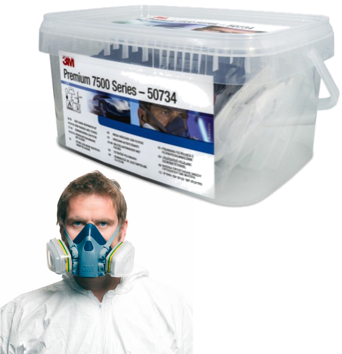 50734 - Kit demi masque peinture 3M taille L - 3M