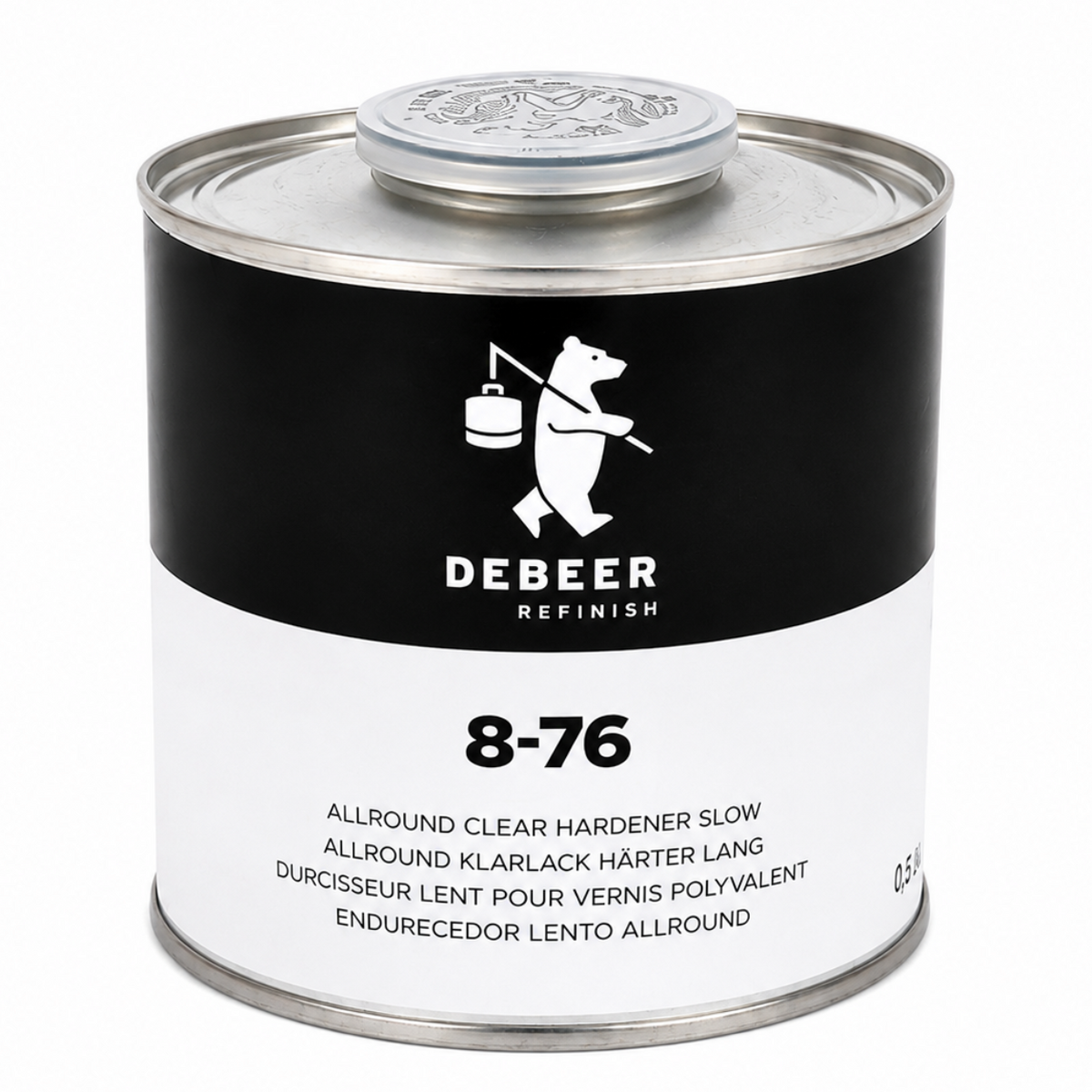 8-76/0.5 - DEBEER Langsamer Härter 0.5L für Klarlack Allround 8-774