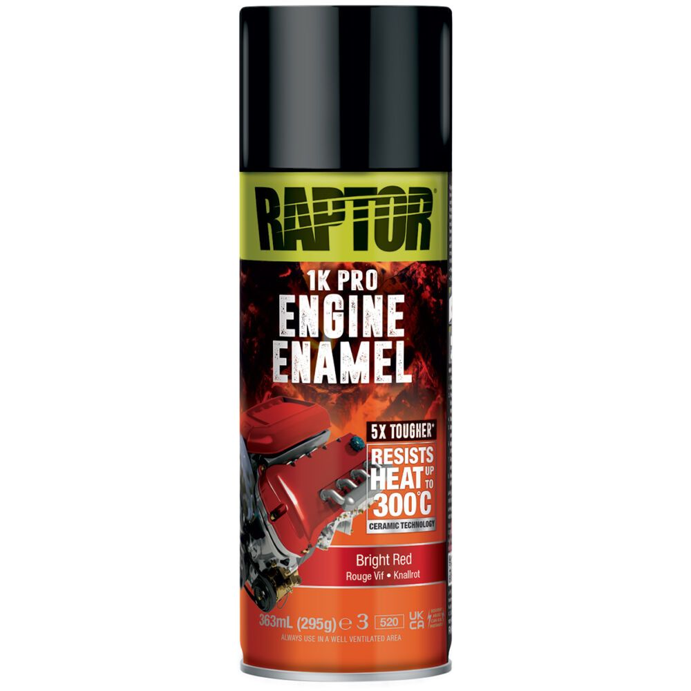 REEBR/AL - Peinture céramique RAPTOR Rouge vif pour moteur en aérosol 363ml - RAPTOR