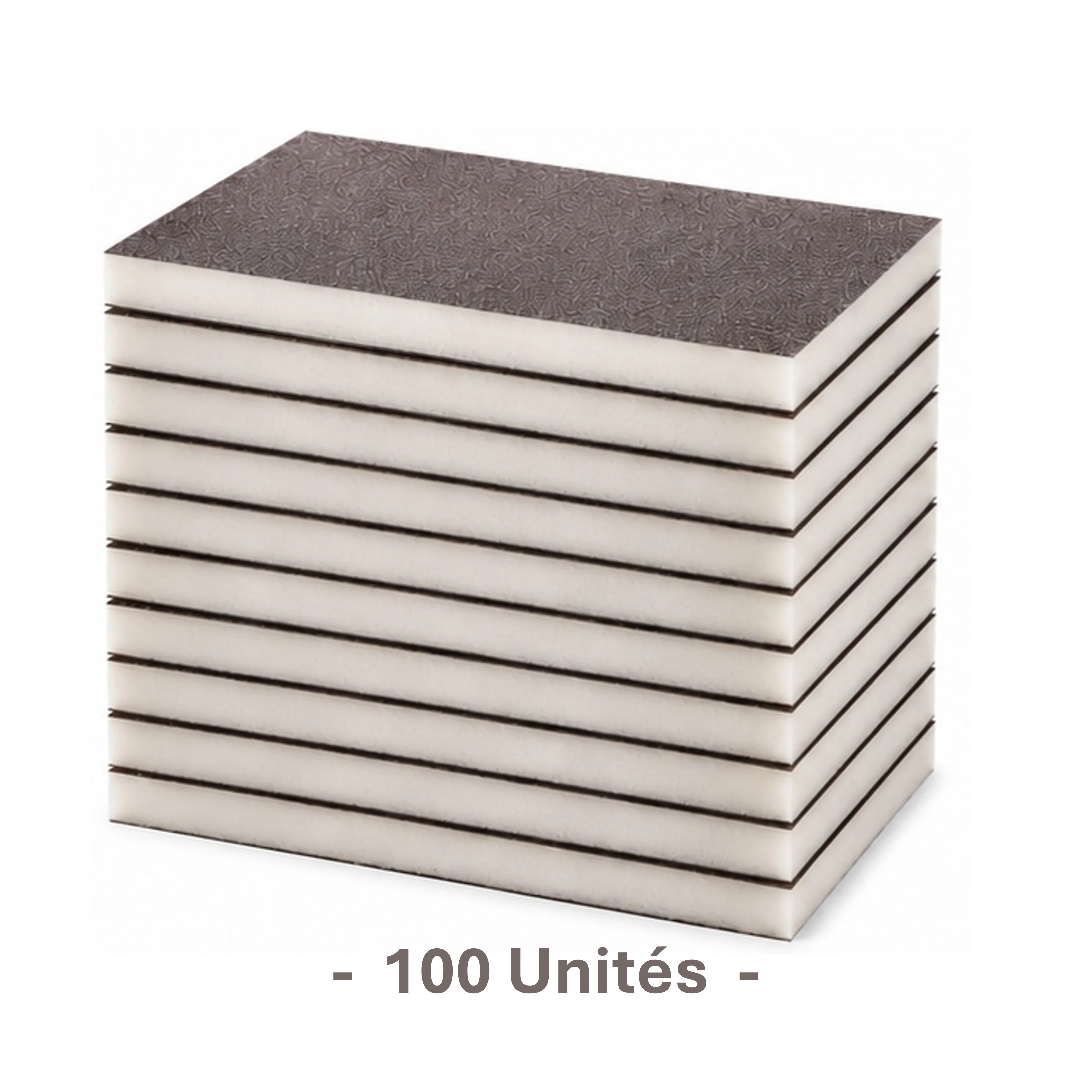 0070.0473.06 - 100 éponges abrasives micro fines blanches - 98x120x13mm