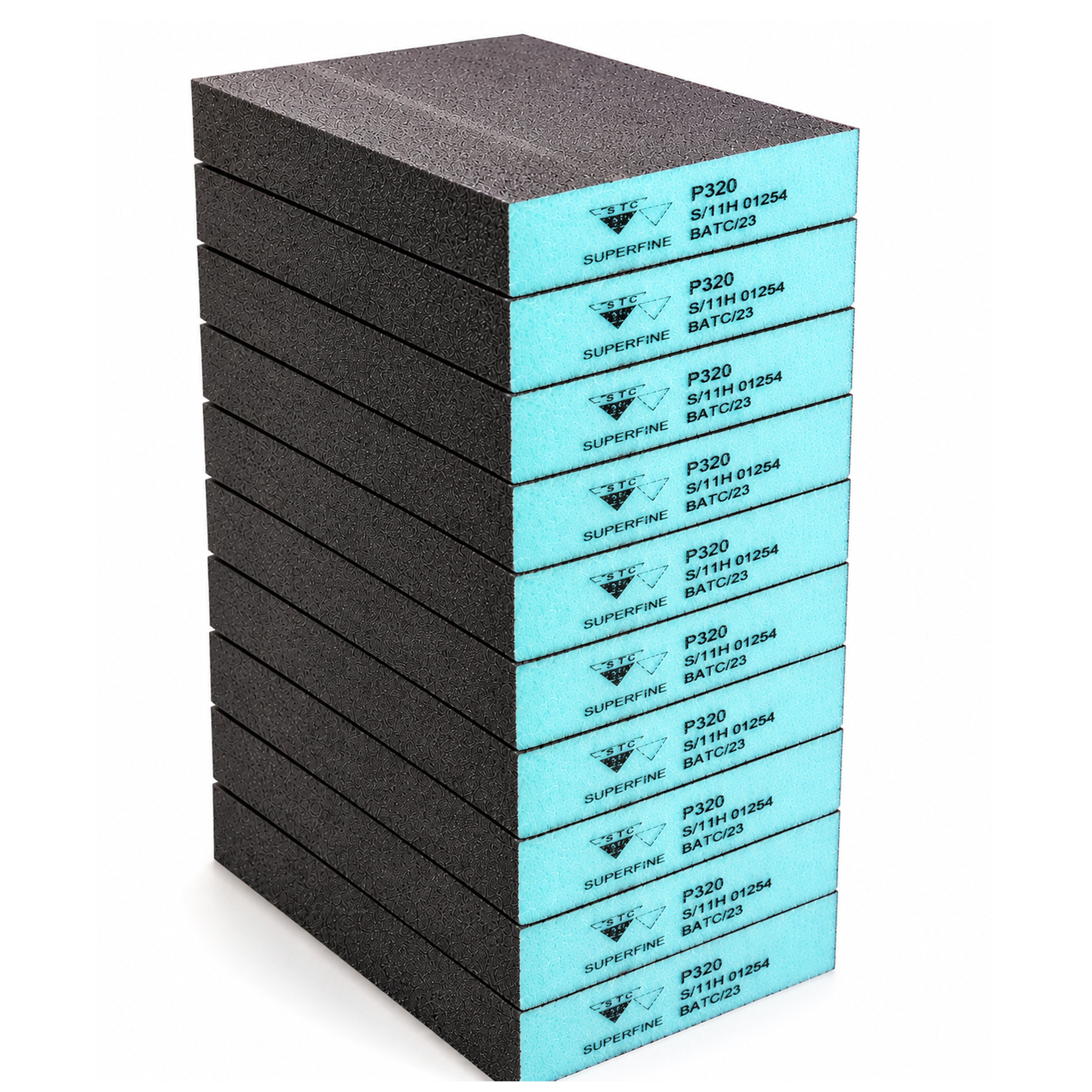 0070.1241.01 - 10 block éponges abrasives vertes super fines 69X98X26mm