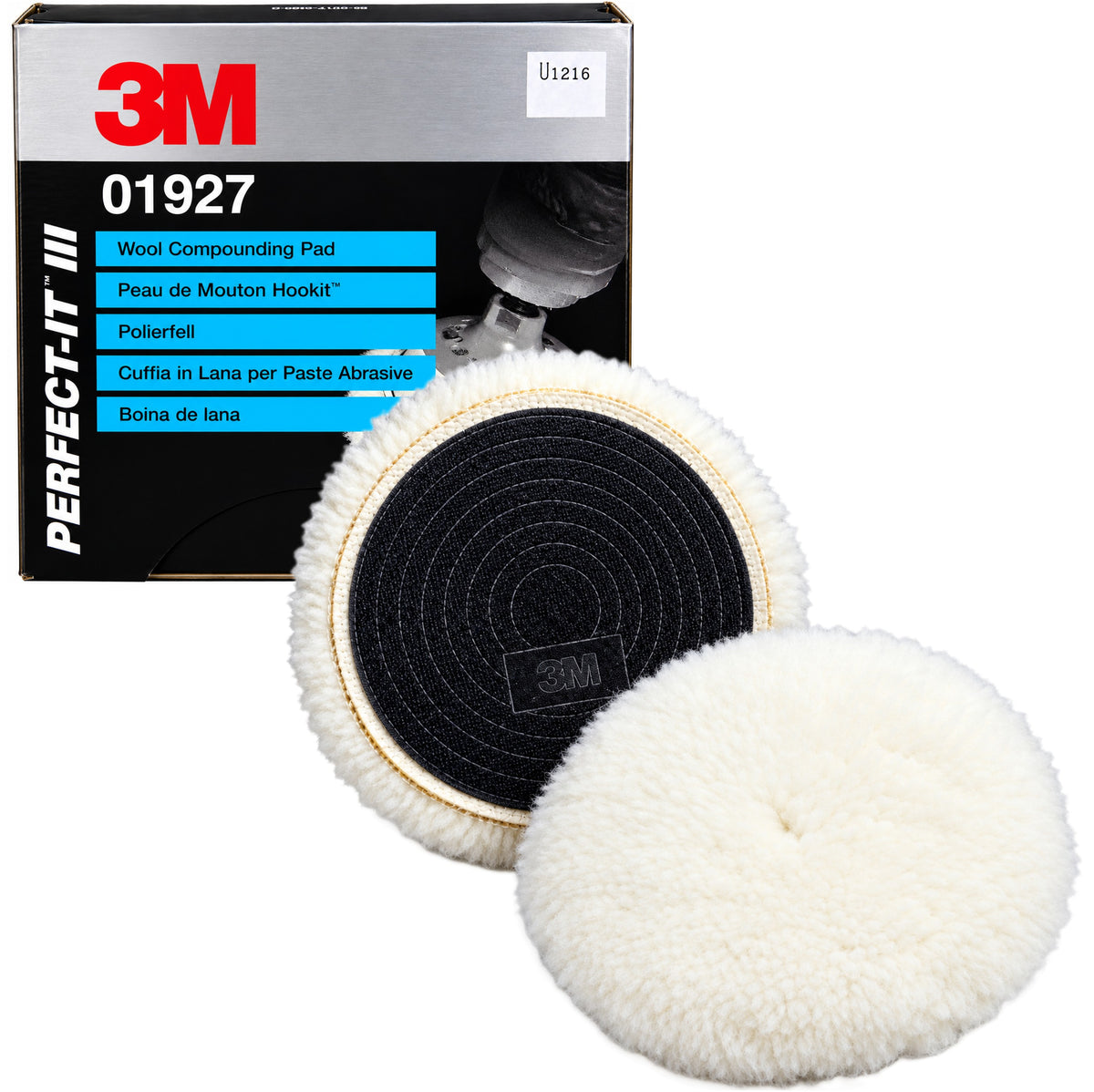 01927 - 2 peaux de mouton Hookit 3M diamètre 133mm