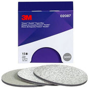 02087 - 15 3M Trizact skum slibeskiver P3000 diameter 75mm