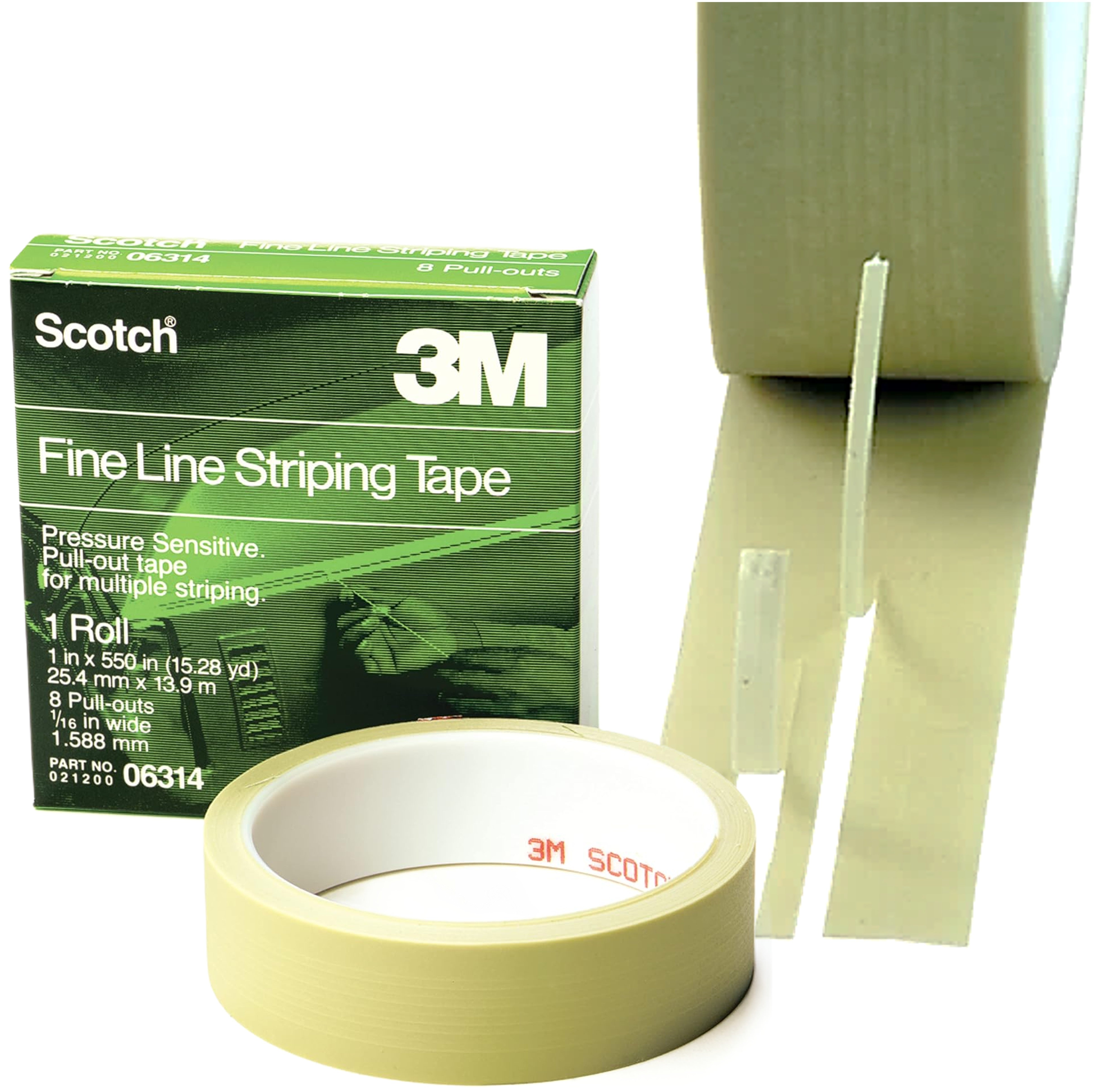 06314 - Ruban déco pour liserés 3M peinture 3 et 8 filets 25mmx14m