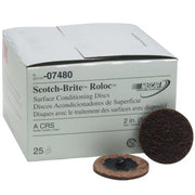 07480 - 25 disques Roloc marron 3M SC-DR diamètre 50.8mm