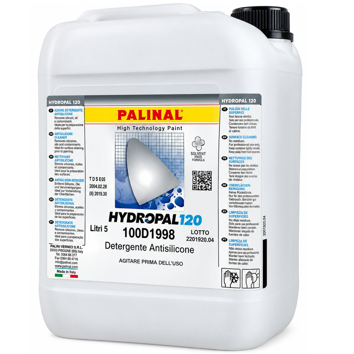 100D1998/5 - Diluente PALINAL antisilicone all'acqua 5L