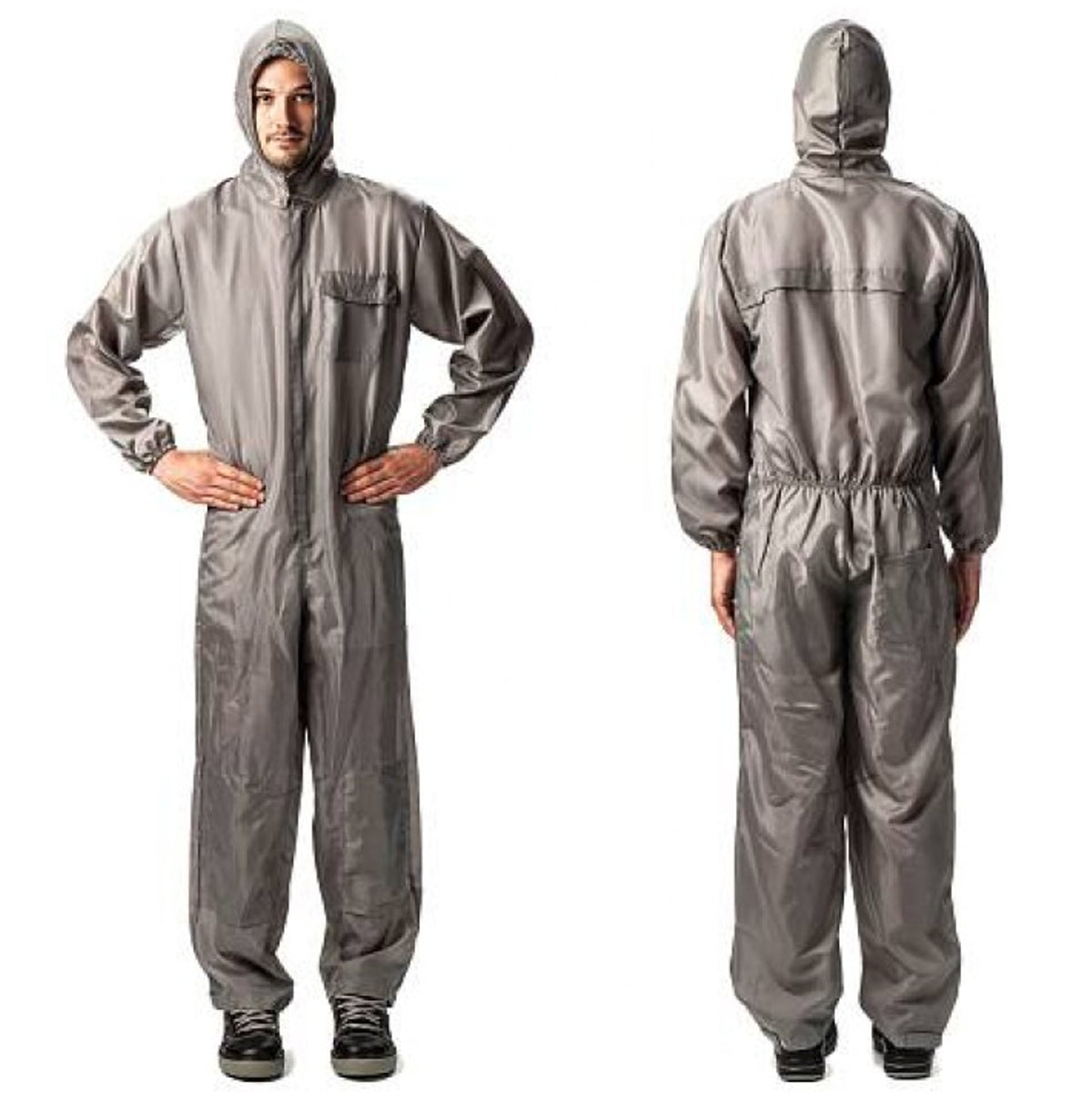 11.45201-S - Combinaison réutilisable pour peintre taille S en polyester gris
