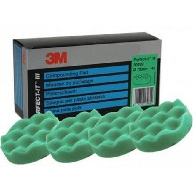 50499 - 4 mousses de polissage 3M vert Perfect-It diamètre 75mm - 3M