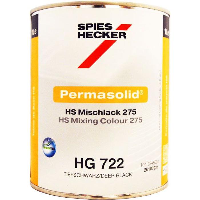 HG722 - Peinture carrosserie SPIES HECKER Noir brillant direct 1L - SPIES HECKER