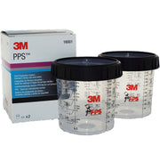 16001 - 2 rigid graduated cups 3M violet PPS 650ml + retaining ring