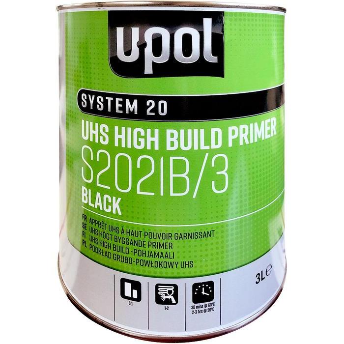 S2021B/3 - Primer UPOL garnissant noir 5:1 séchage rapide 3L - UPOL