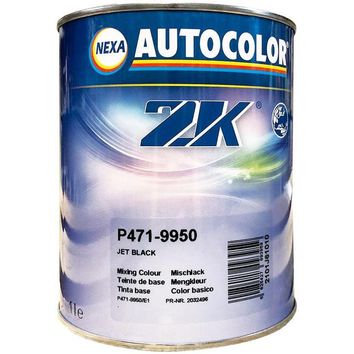 P471-9950 - Peinture carrosserie AUTOCOLOR Brillant direct Jet Black 1L - NEXA AUTOCOLOR