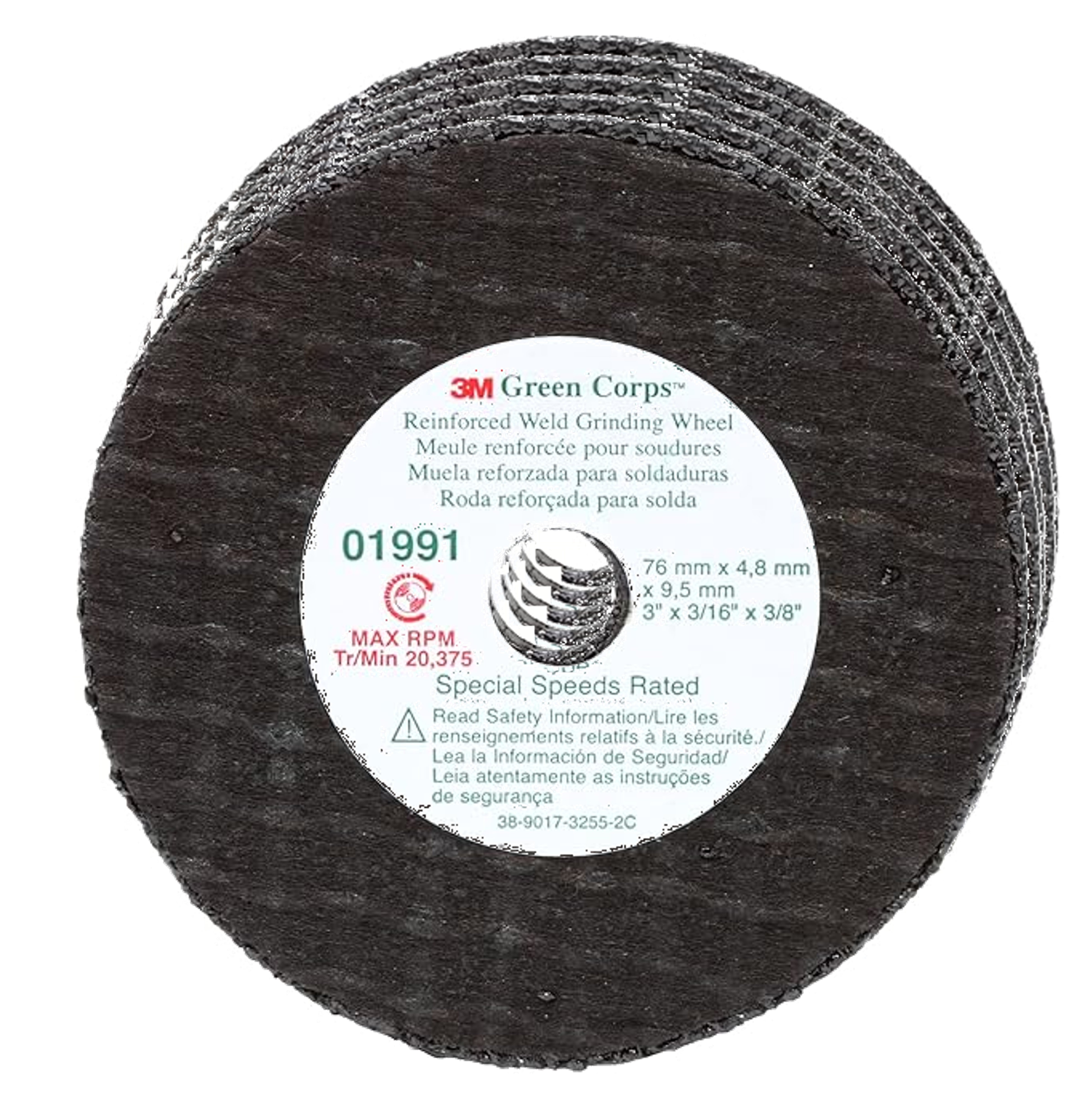 01991 - 5 Schleif- und Trennscheiben 3M Hookit Abmessung 76 x 9.5 x 4.8mm