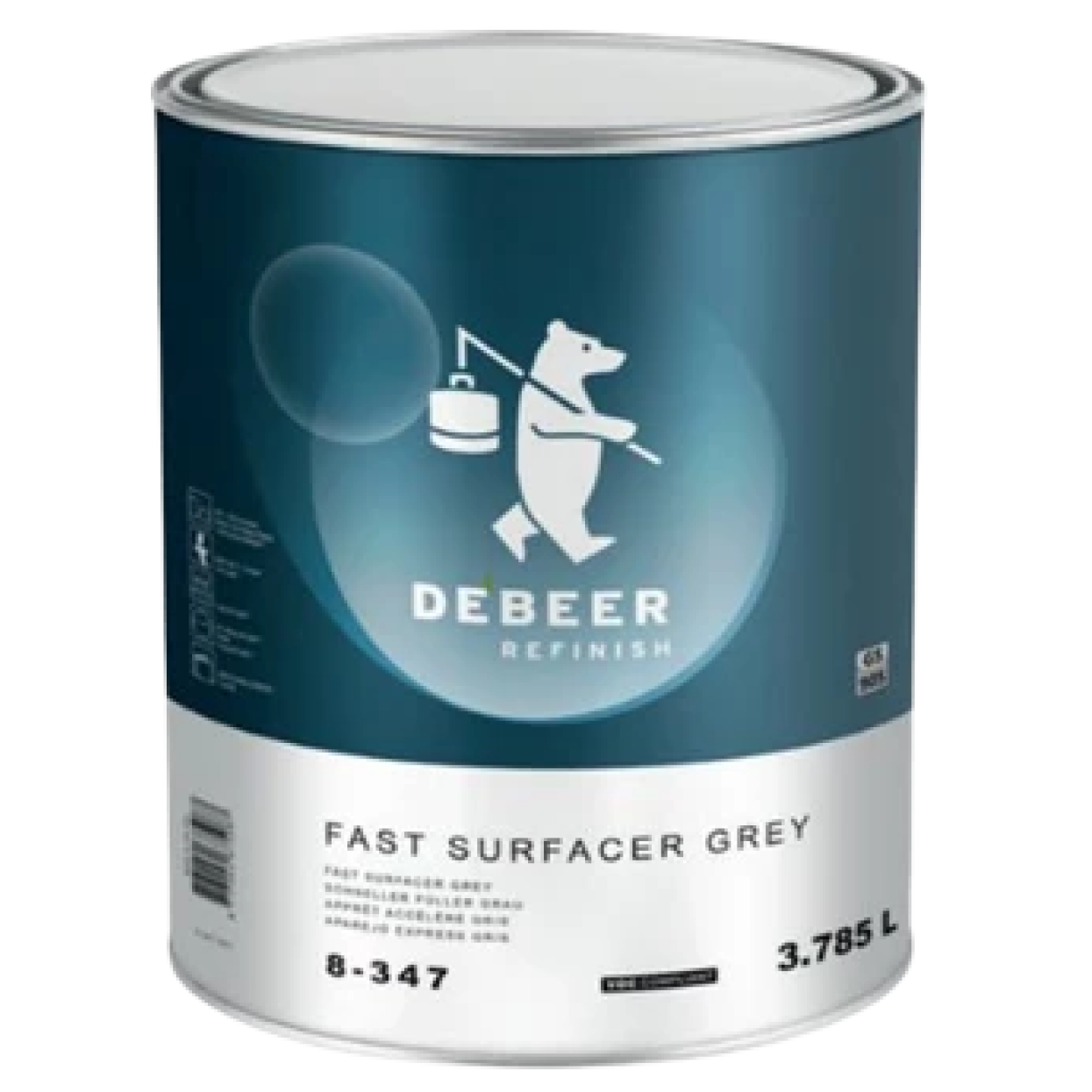 8-347 - Apprêt DEBEER rapide séchage à l'air gris moyen 3.78L - DEBEER