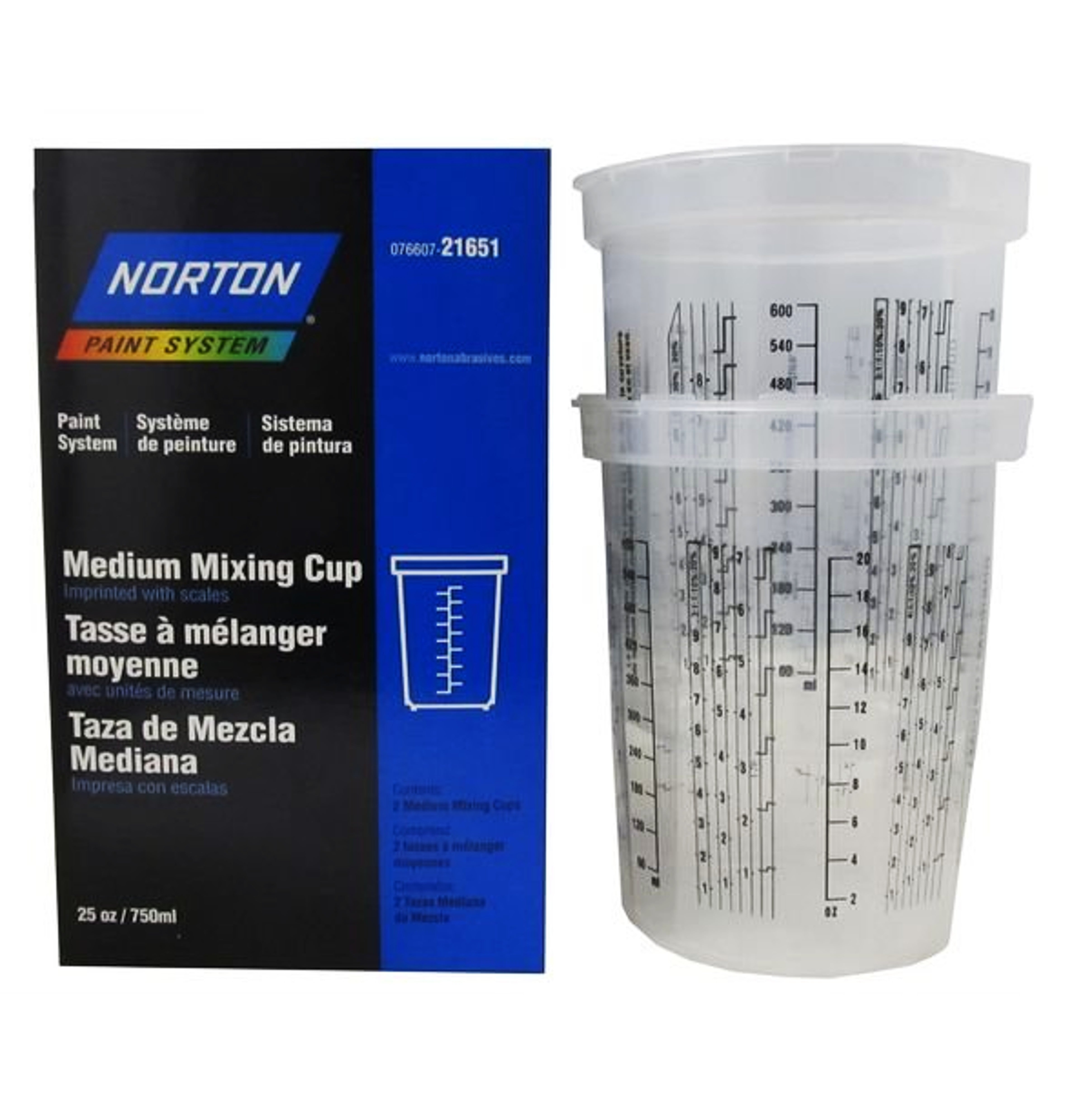 21651 - 2 reusable rigid cups NPS NORTON 750ml