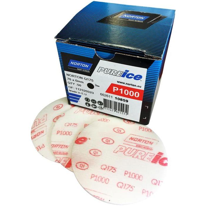50 disques abrasifs Norton support film ultra fin diamètre 76mm - NORTON