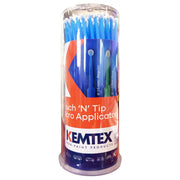 13.13050-10 - 100 pinceaux retouche jetables bleus diamètre 2.5mm - KEMTEX