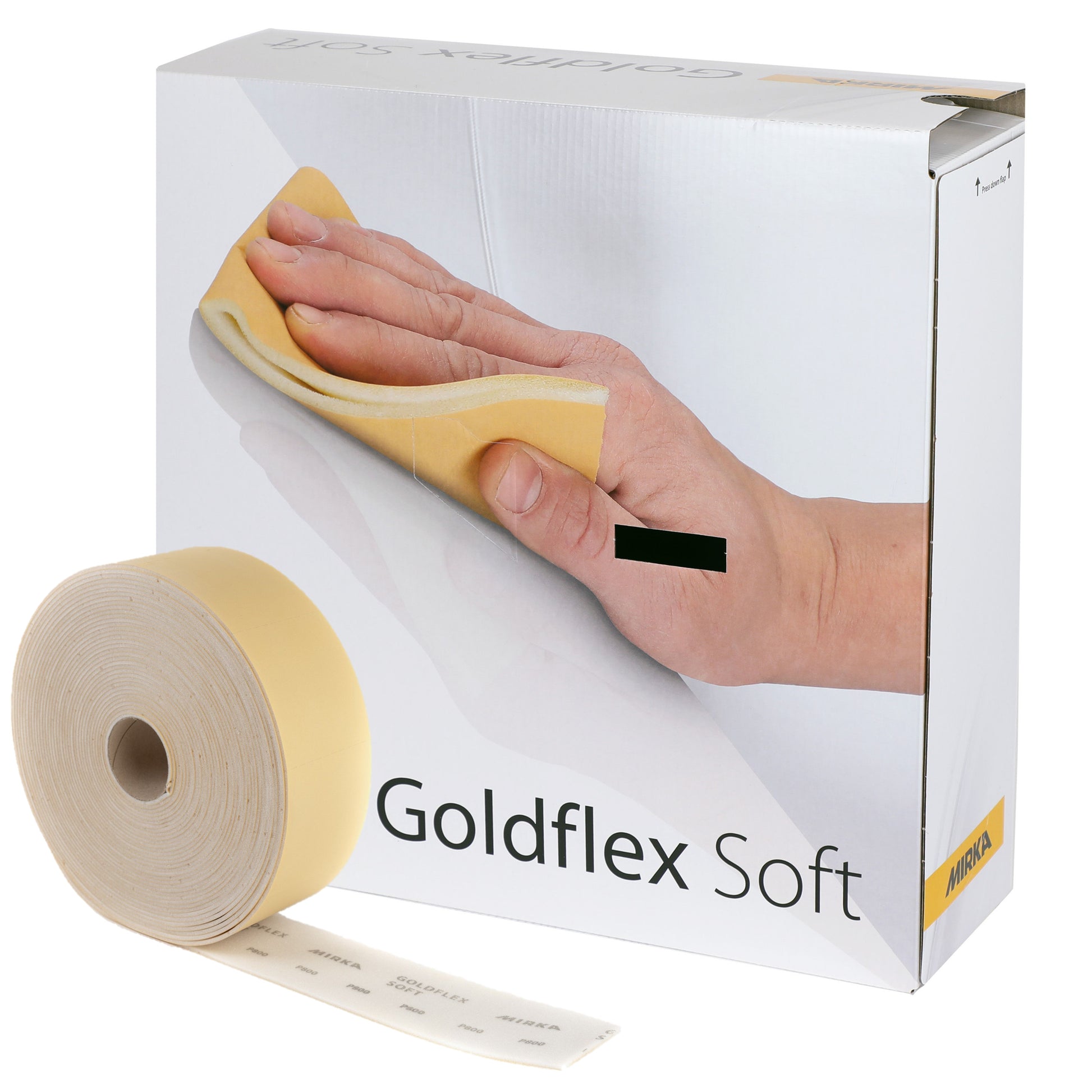 Rouleau abrasif sur mousse GOLDFLEX SOFT pré découpé - MIRKA