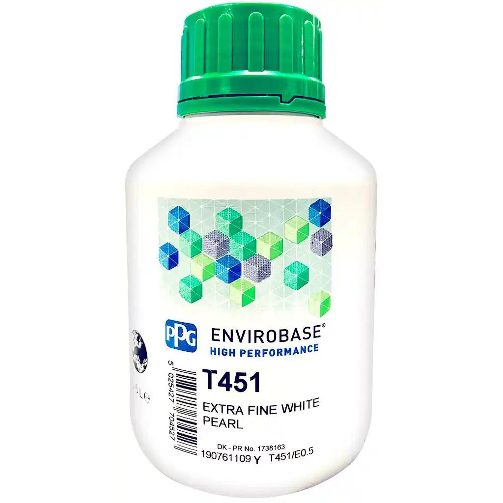 T451 - Peinture carrosserie PPG Extra fine Envirobase High Performance white pearl 0.5L - PPG