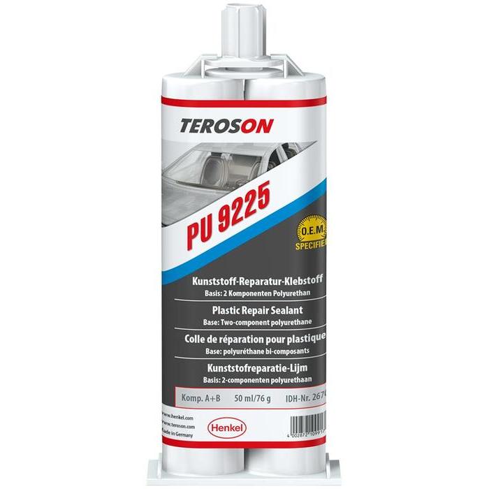 PU9225 - Colle TEROSON pour réparation plastique PU gris foncé cartouche 50mlAY - TEROSON