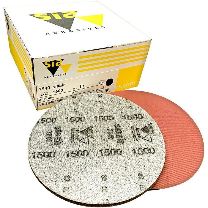 10 disques finition sur mousse SIA AIR velvet diamètre 150mm - SIA ABRASIVES