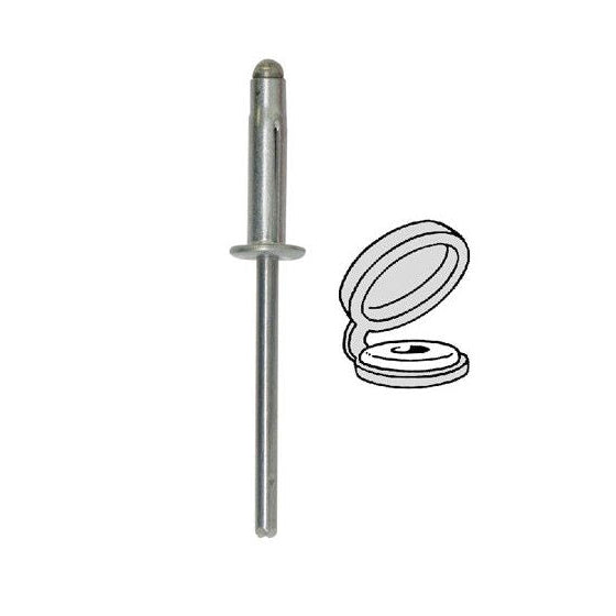 4540 - Rivet expansé 4x17.5mm avec chapo blanc pour plaque d'immatriculation RESTAGRAF - RESTAGRAF
