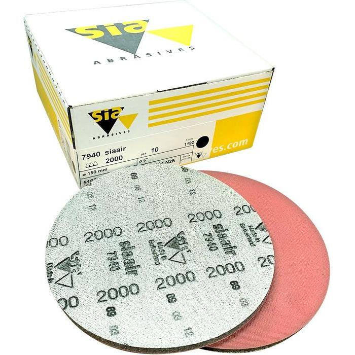 10 disques finition sur mousse SIA AIR velvet diamètre 150mm - SIA ABRASIVES