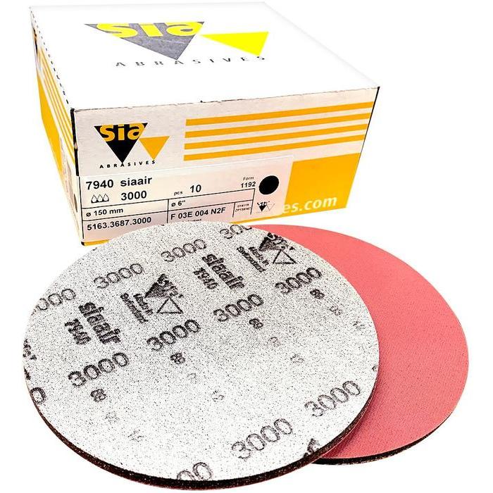 10 disques finition sur mousse SIA AIR velvet diamètre 150mm - SIA ABRASIVES