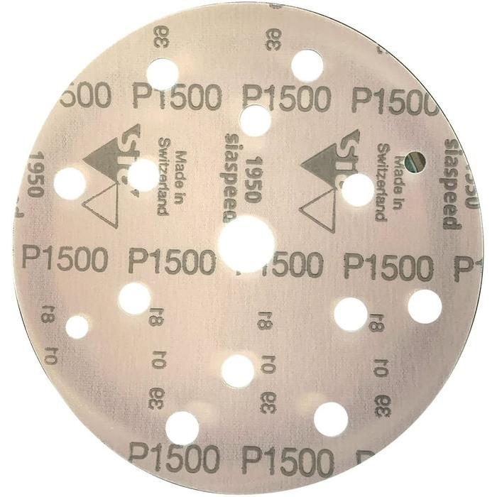 50 disques SIA SPEED support film 15 trous diamètre 150mm - SIA ABRASIVES