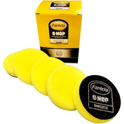 GMC312 - ETAPE 2, 5 mousses jaunes de polissage G MOP - densité tendre diamètre 75 mm - FARECLA