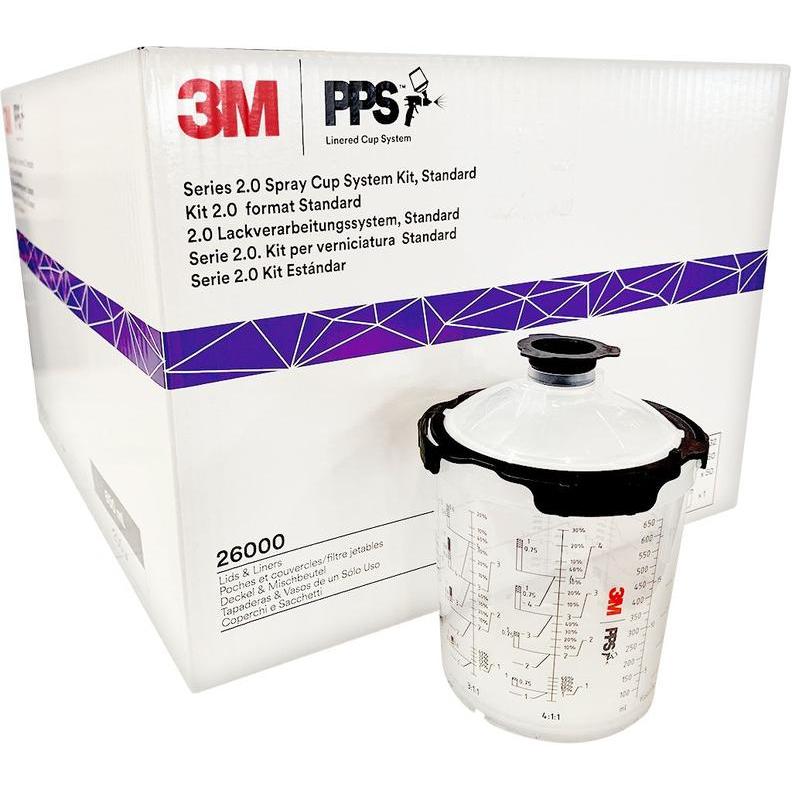 26000 - 50 poches jetables 3M 200µ PPS 2.0 650ml - 3M
