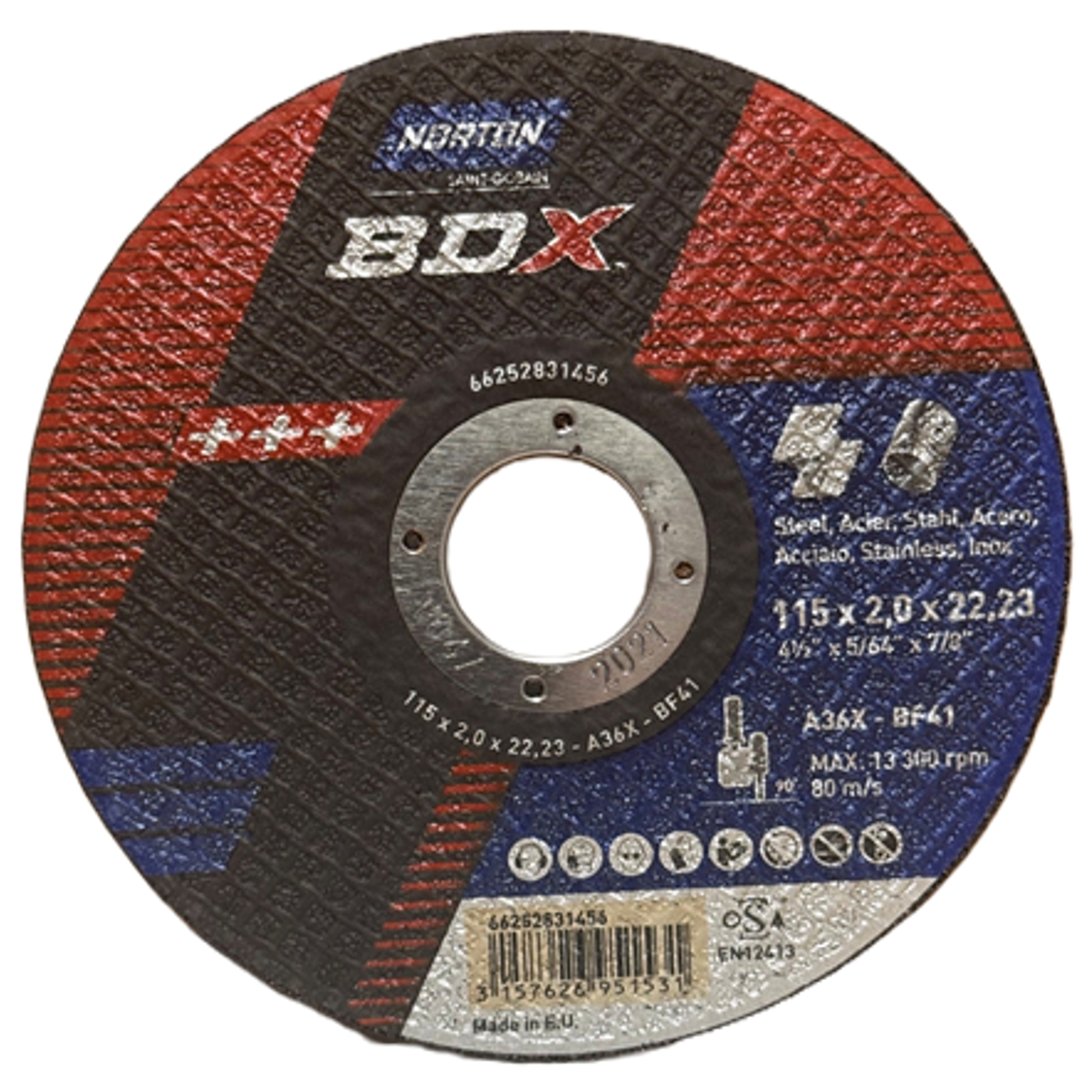 31456 - 25 meules à tronçonner NORTON - diamètre 115mm