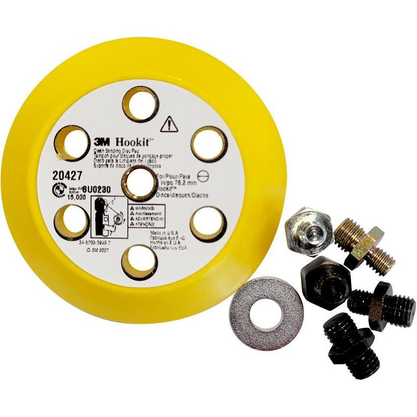 20427 - Plateau ponçage Hookit diamètre 75mm pour ponceuse pneumatique perforé 6 trous - 3M