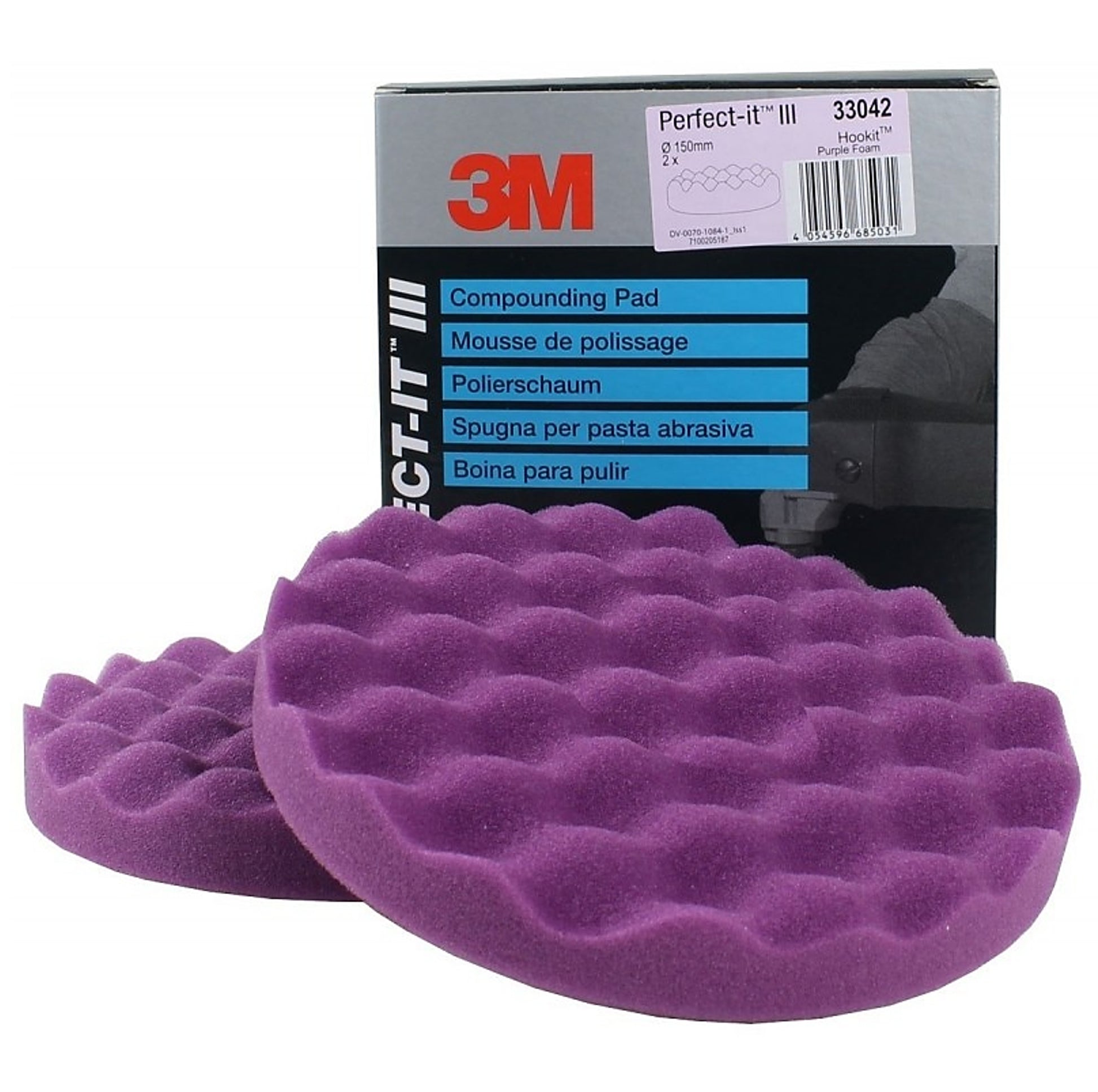 33042 - 2 mousses de finition 3M violet Perfect-It diamètre 150mm - 3M