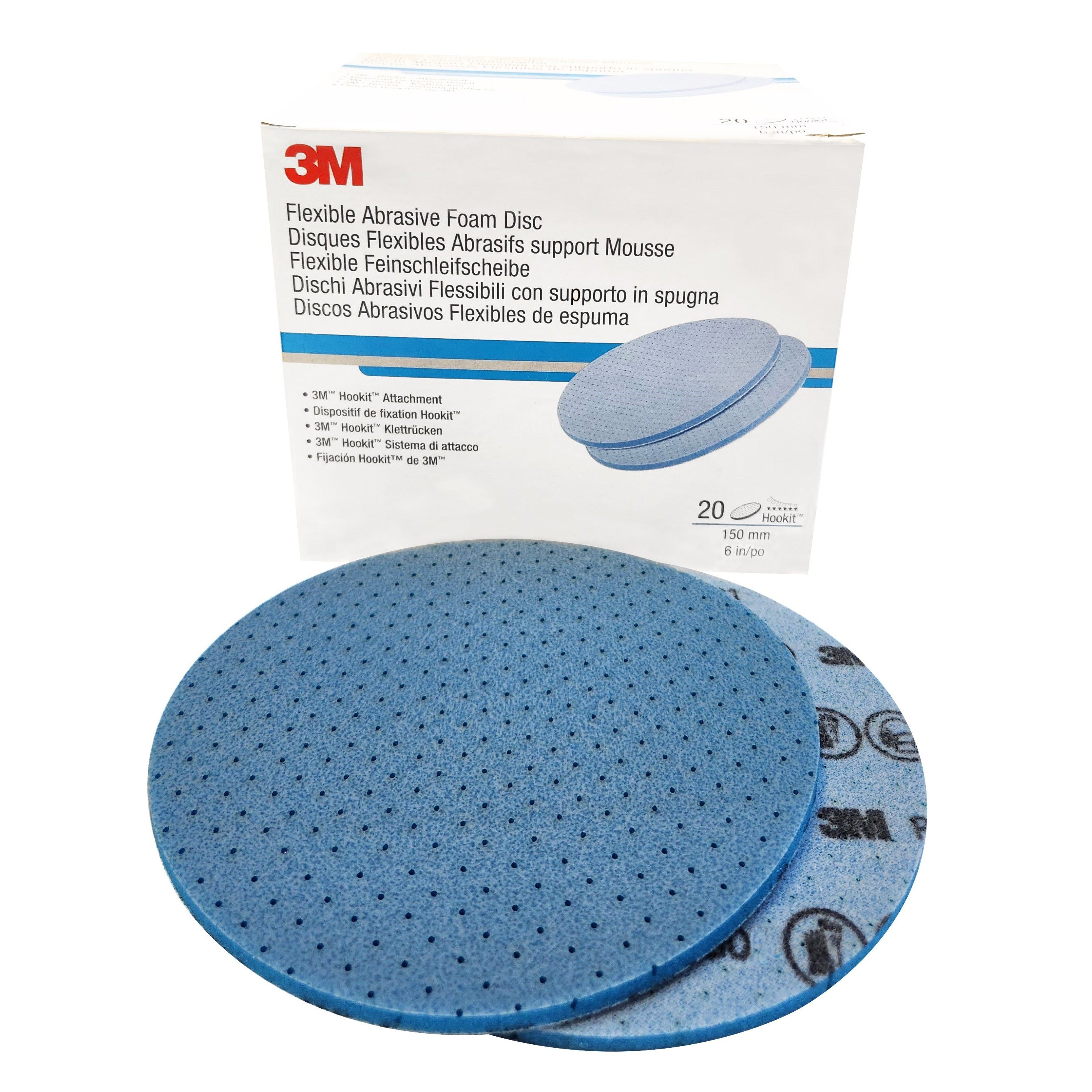 33540 - 20 Disques abrasifs flexibles 3M support mousse diamètre 150mm P800 - 3M
