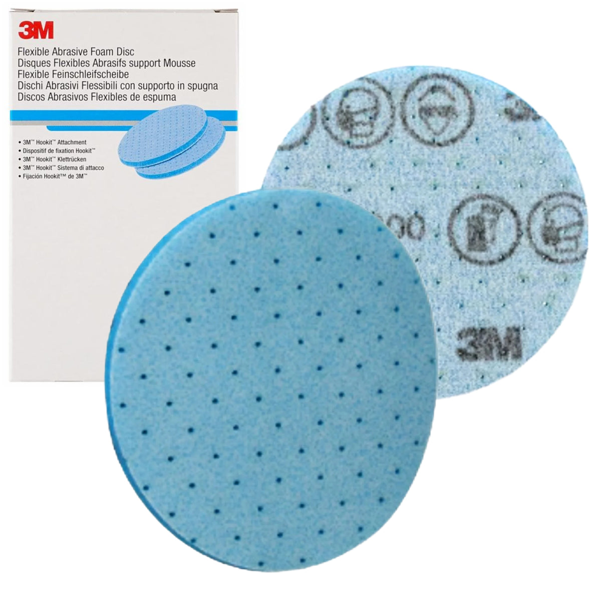 20 Disques abrasifs 3M flexibles support mousse -  diamètre 77mm