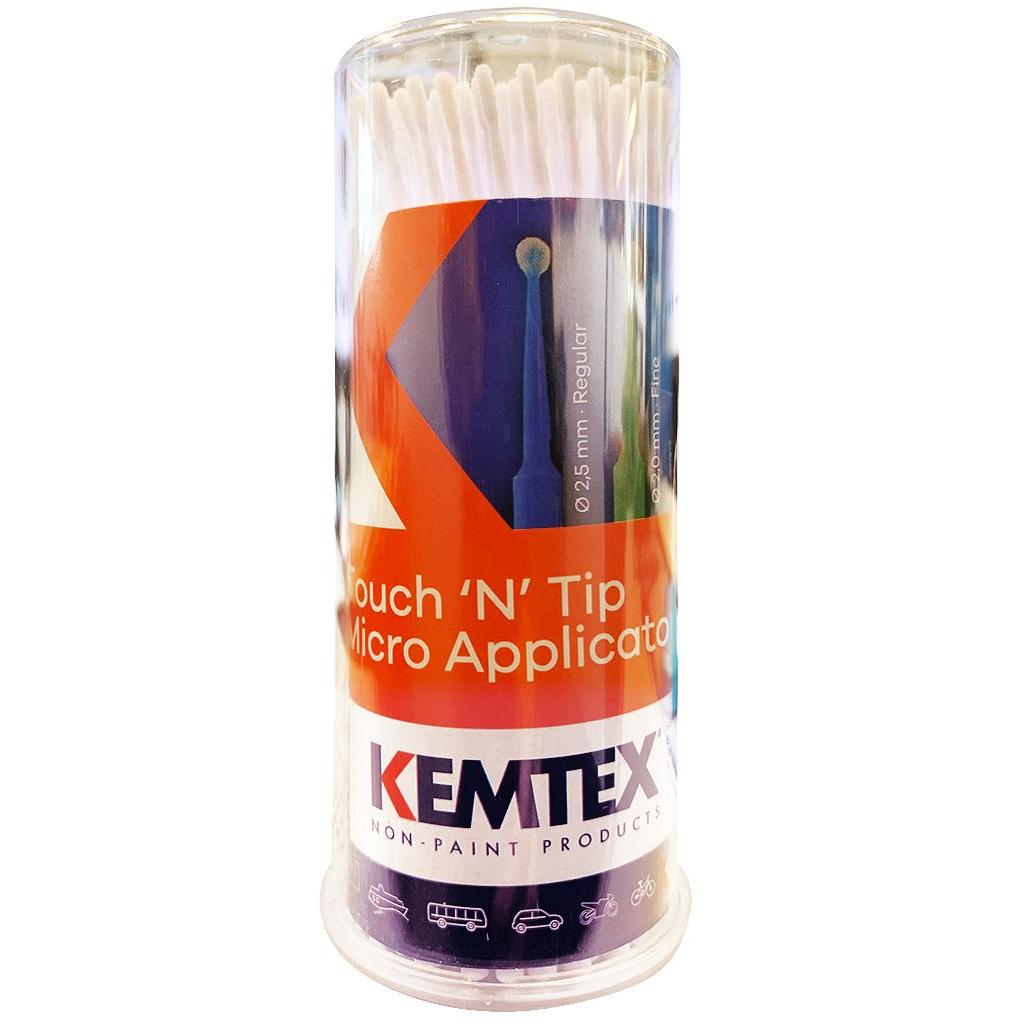 13.13050-40 - 100 Pinceaux retouche jetables blancs diamètre 1.2mm - KEMTEX