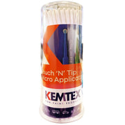 13.13050-40 - 100 Pinceaux retouche jetables blancs diamètre 1.2mm - KEMTEX